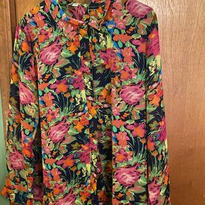 Long sleeved sheer blouse